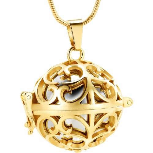 K001 Urn Necklace for Ashes with Hollow Mini Keepsake Pendant Holder Ashes Stainless Steel Memorial Cremation Jewelry