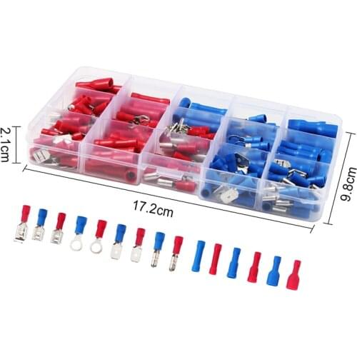 Wire connector terminals Assorted set ,Block Cord End Wire Connector Electrical Crimp Terminator Spade Butt terminals