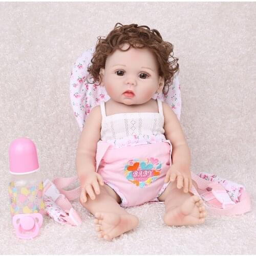 Bebes reborn Baby lol dolls Mohair Boneca Full Vinyl Lifelike 18 inch Princess Realistic Silicone Bebe Infant Lovely KAYDORA