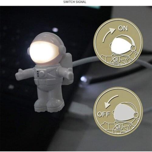 New Funny Astronaut USB Gadget Spaceman USB LED Light Adjustable Night Light Gadgets for Computer PC Lamp