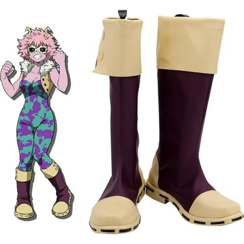 My Hero Academia Ashido Mina Cosplay Shoes Boots Halloween Costumes Accessory Custom Made