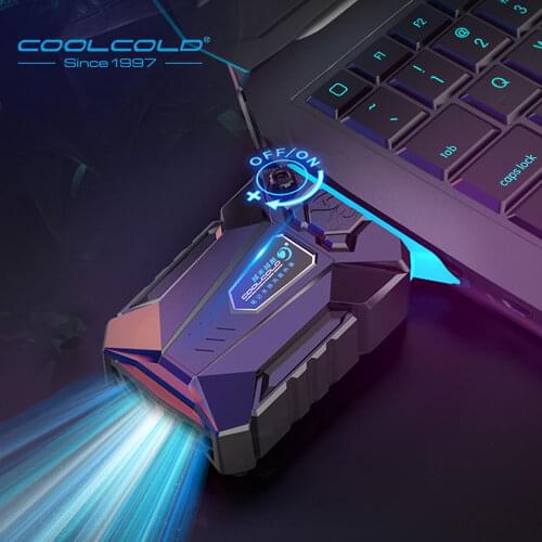 COOLCOLD Vacuum Portable Laptop Cooler USB Air Cooler External Extracting Cooling Fan Notebook for 15 15.6 17 Inch Laptop