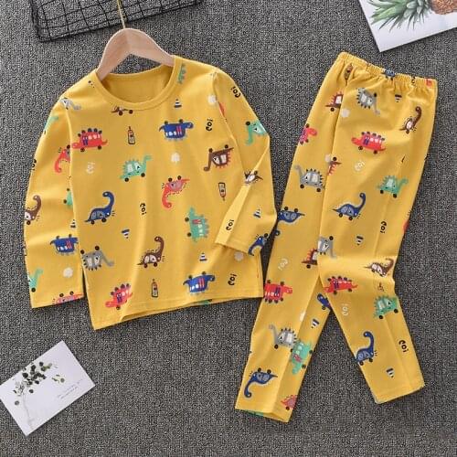 Children Pajamas Set Long Sleeve Baby Boy and Girl Cartoon Clothes Kid Sleepwear Outfits