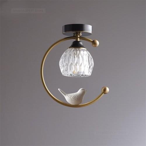 Nordic Simple Ceiling Light Led Lights for Room Crystal Kitchen Land Light Fixtures for Celling Lamps Modern Lighting Bird Lamp