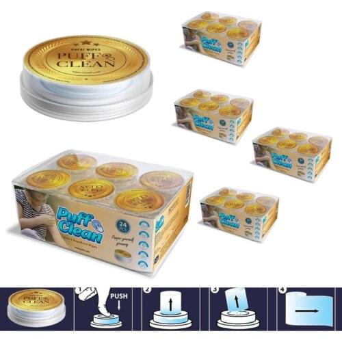 Pufai Puff Clean Insect Repellent Towelettes Wipes Capsules Protection 7 Hours 120 Protection Capsules in 5 Boxes