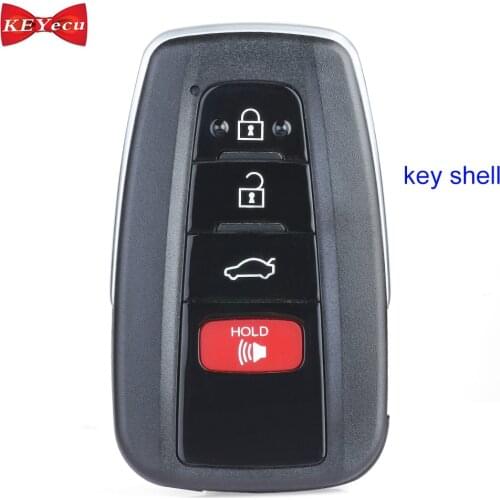 KEYECU for Toyota Camry 2018 RAV4 2019 Corolla 2020 Remote Key Shell Case Fob for HYQ14FBC HYQ14FBN 89904-06220