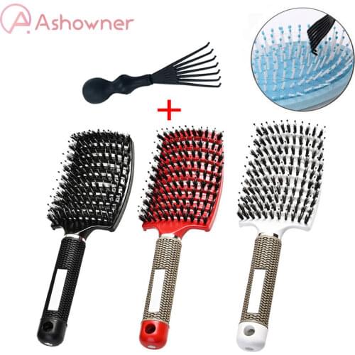 Detangle Hairbrush Women Hair Brush Massage Comb Brush for Hair Hairdressing Tools Curly Wet combing brushes barber hair comb