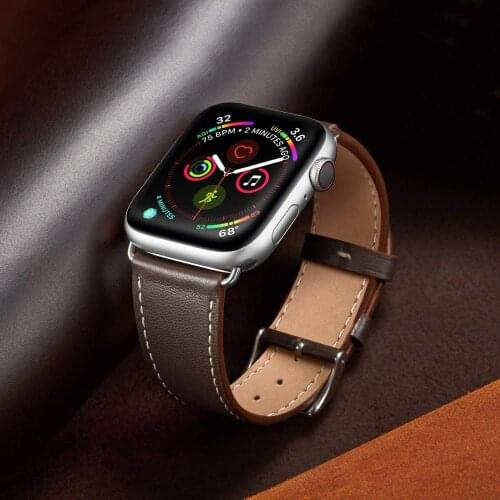 Genuine Leather strap for Apple Watch band 44 mm/40mm iWatch band 42mm 38mm High quality Textured bracelet Apple watch 5 4 3 2 1