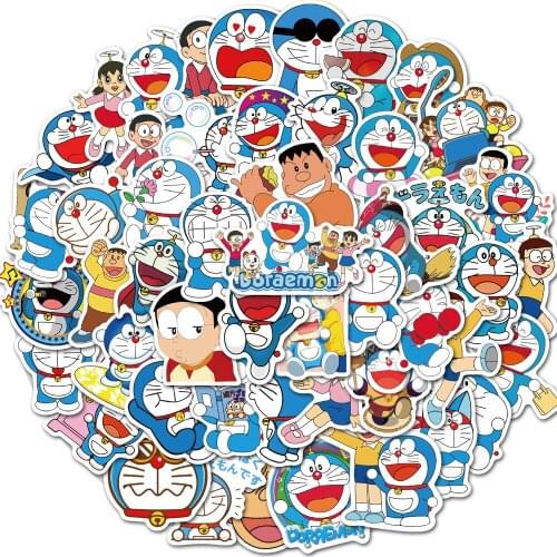 25/50pcs Cartoon Doraemon Stickers For Waterproof Decal Laptop Motorcycle Luggage Snowboard Car Sticker Pegatina