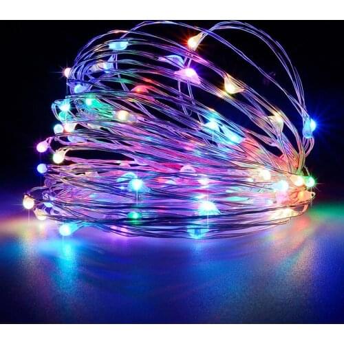5Pcs MultiColor 1M 2M 3M 5M 10M LED String Light Cork Fairy Lights Holiday Lamp USB/Battery Operated for Christmas Wedding Decor