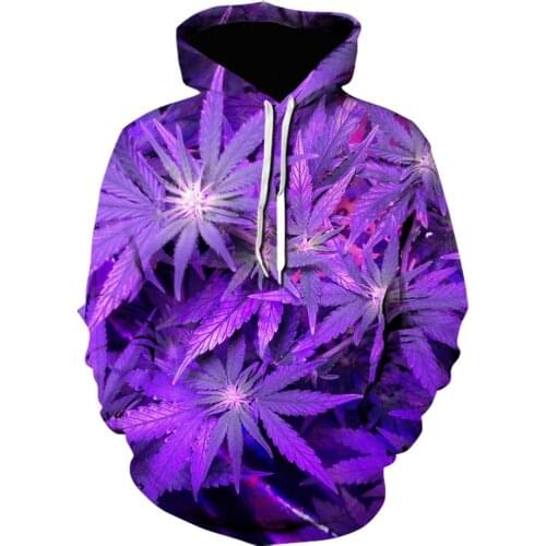 Classic Maple Leaves Purple Hoodies Men Women Sweatshirts Outdoor Clothing harajuku Hoodie fall fashion Coats 3d print Tracksuit