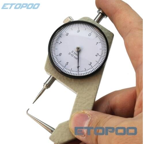 High quality 20mm Dial Thickness Gauge Curved Tip 0-10mm/0.1mm For Hollow Pipe Or Circular Tube Caliper Gauge Measuring Tools