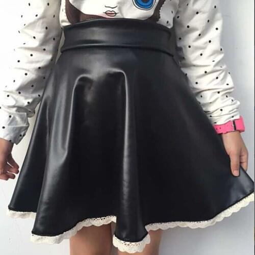Fashion Retro Skirt Pleated Tutu Skirts Elastic High Waist Short Mini Pleated Skirts Women Lace Skirt New Faldas mujer moda