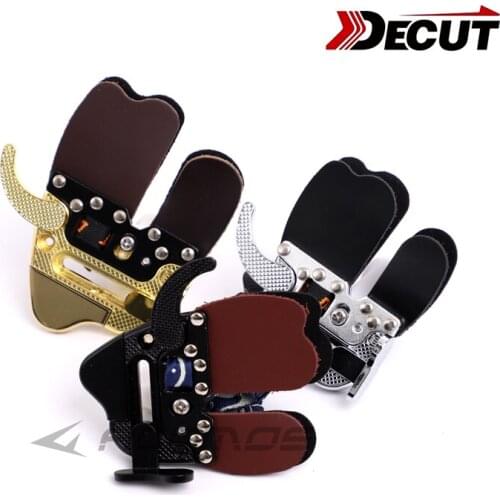DECUT Archery Finger Tab Guard Protection Check Pad Recurve Bow Gloves Tab Tradition Bow Hunting Shooting Bow and Arrow