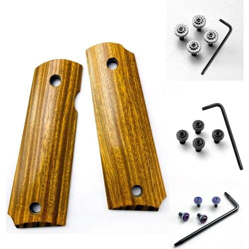 1 Pair Colt 1911 Colorful Wooden Grips Professional G10 Knife Handles Patch Textured Material Diy Scales Non-Slip Blanks