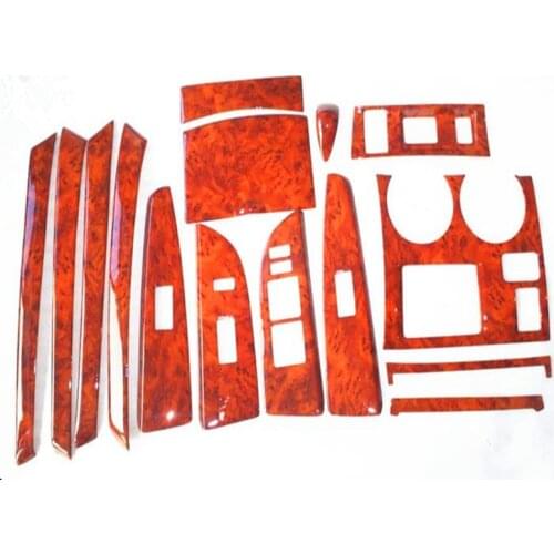 15Pcs/Set Car Interior Trims For 09-13 Highlander cars mahogany matte wood ; Highlander Walnut