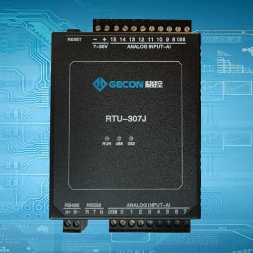 16AI Analog Input 4-20mA 0-10V RTU Module 0.1% Accuracy ADC Acquisition Model: 307J