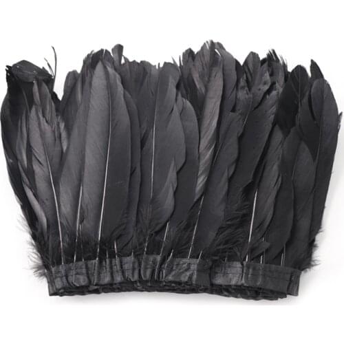 Hot Sale 2 Yards/lot Turkey Feathers Fringe Ribbon for Dress Party Dress Diy Wedding Craft DIY Feathers for Crafts