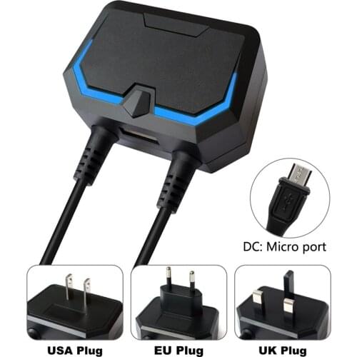 3 in 1 EU/USA/UK Plug AC Adapter With USB Micro Type-C Port For PS4 /X-ONE/ Nintendo Switch Gamepad Controller