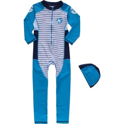 Kids Full Body UPF 50+ Swimsuit UV Swimwear Chlorine Resistant Sun Protection Girls Boys Zipper Rash Guard Long Sleeve Dive Skin