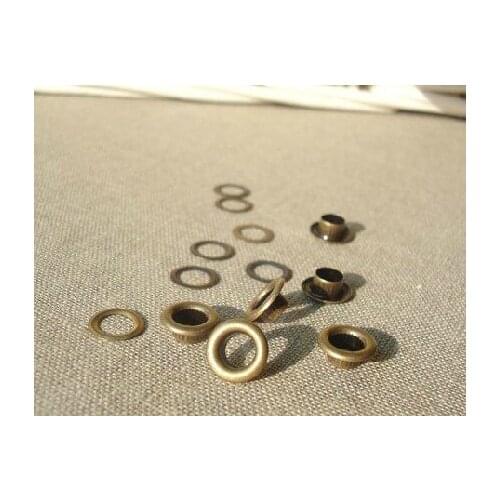 1000sets 6mm hole Eyelets for Apparel and Scrapbook metal eyelets for garment eyelet for bags