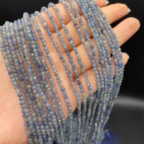 Natural Semi-precious Stones Blue Aventurine Tangent Plane Circular Spacer Beads Loose Beads for Jewelry Making DIY Accessories