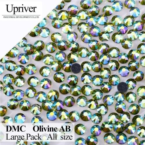 Bulk Packing Shiny Stones Flatback Best Quality SS16 SS20 SS30 Olive AB Hotfix Rhinestones