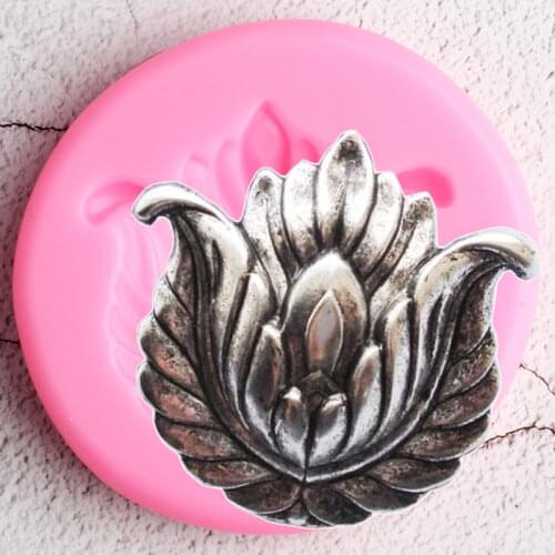 Lotus Tulip Flower Silicone Molds Soap Resin Clay Candle Mold DIY Fondant Cake Decorating Tools Candy Chocolate Gumpaste Moulds