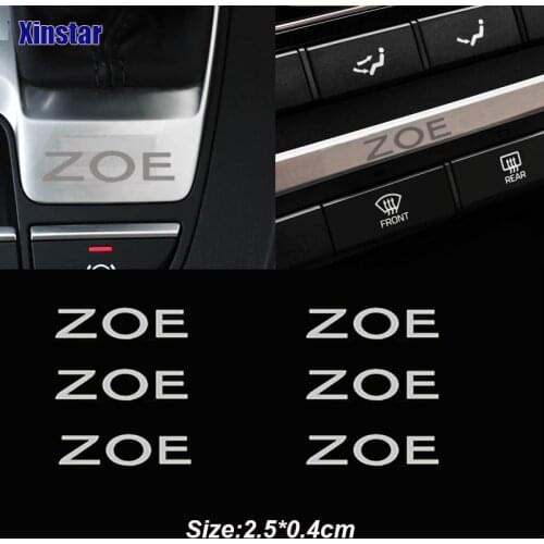 Stainless steel car interior decals sticker for Renault Dacia ZOE