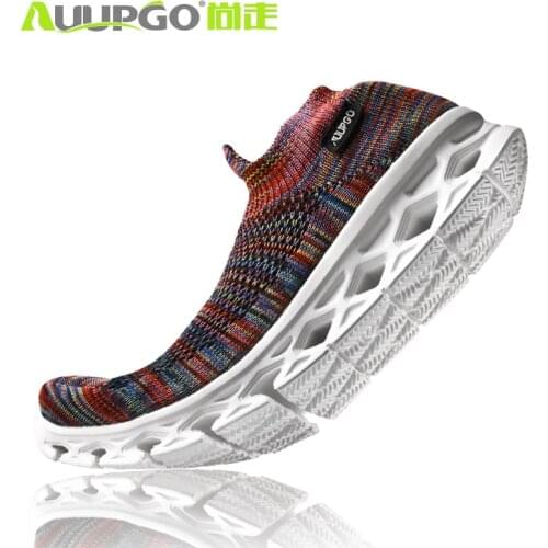 AUUPGO 3D socks shoes travel casual men and women sports shoes outdoor hiking breathable ultralight walking shoes