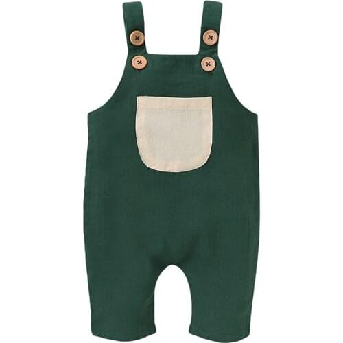 Baby Girls Boys Cloth Elastic Suspenders Pants Infant Cotton Overalls Trousers Children Solid Color Pants Clothing Hot