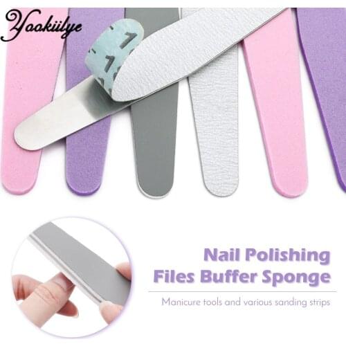 30pcs Professional Nail File Double-sided Sanding Buffer Block for Gel Polishing Manicure Tools Replaceable Nail File Polishing