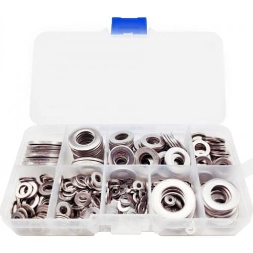 580pcs stainless steel 304 flat washer gasket is suitable for various repair accessories