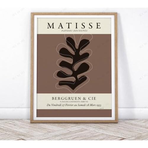 Matisse Poster, Henri Matisse Print, Exhibition Art, Leaf, Matisse Cutouts, Terracotta, Modern Boho Art Print