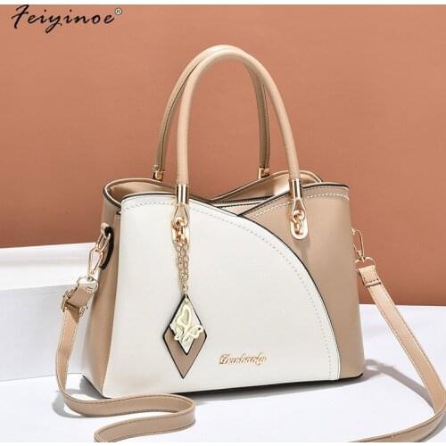 Handbags Fund of 2021 Middle-aged Female Bag Bag Bump Color Single Shoulder Bag Vogue of New The Large Capacity Grid Women Totes