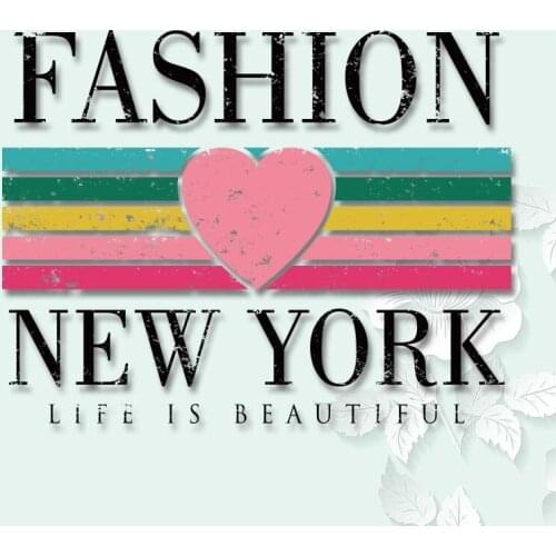 Iron On patches stylish colorful striped English alphabet heat transfer stickers DIY decoration on womens clothes