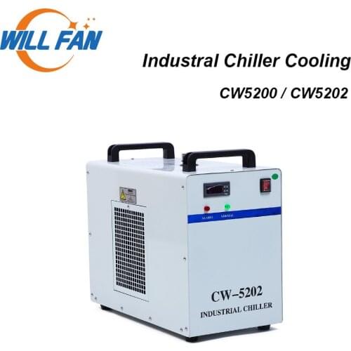 Will Fan CW5200 CW5202 Industry Chiller For Co2 Laser Cutter Engraving Machine ,Water Cooling 150w 180w Laser Tube CNC Spindle