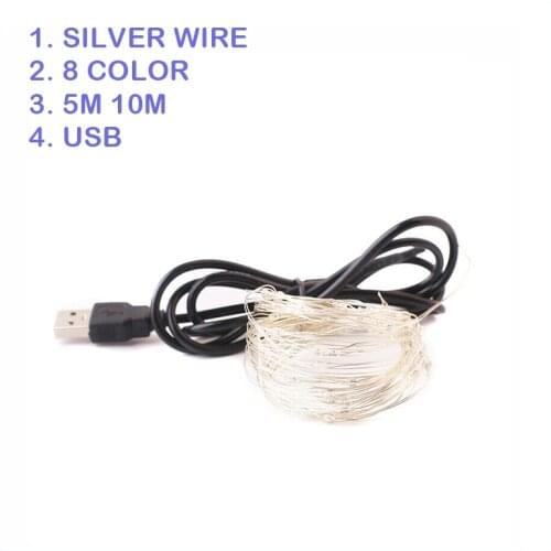 Waterproof LED Fairy String Lights USB Power For Christmas Garland Wedding Party Indoor Room Decor Holiday Festoon