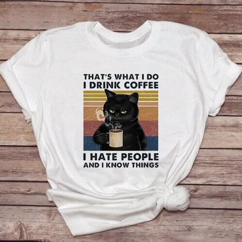 Funny women t shirt Cat Funny Skull Pet Cute 90s Animal Top Lady Tshirt Female Ladies Print Graphic t-shirt Fashion