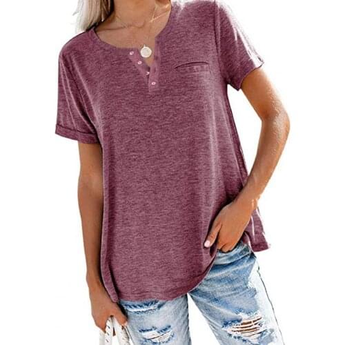 Women T-Shirts 2021 Tunic Solid Color All-match Skin-friendly Women Short Sleeve Tee Tops for Summer