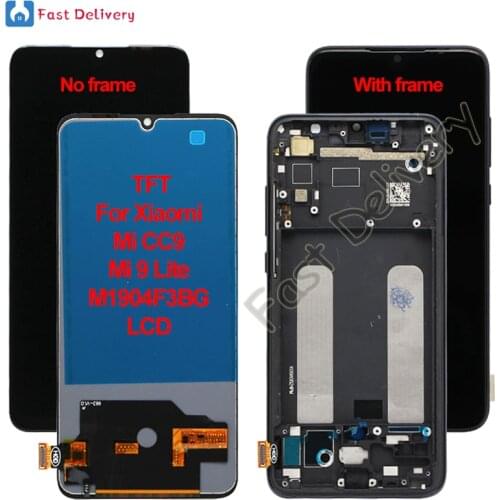 TFT For Xiaomi Mi CC9 Mi 9 Lite M1904F3BG LCD Display Touch Screen Digitizer Assembly Replacement Accessory Parts 100% Tested