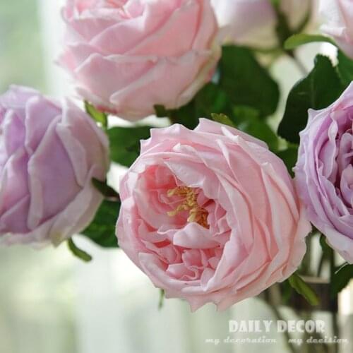 10pcs/lot! wholesale real touch Felt moisturizing Austin rose flowers wedding decorative artificial latex Austin rose