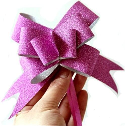 10pcs/pack DIY Pull Flower Ribbons Gift Wrapping New Year Wedding Birthday Party Supplies Home Decoration flower Pull Bow Ribbon