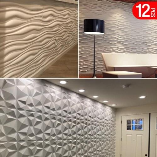 9.8ft/3m 12pcs 50x50cm 3D wall sticker 3D three-dimensional decorative living room wallpaper 3d wall panel mold bathroom kitchen