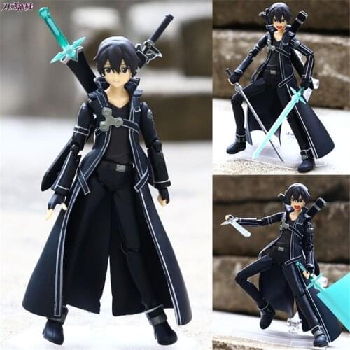 15cm Anime Sword Art Online PVC Action Figure Movable Joints Ver. #178 Yuuki Asuna #174 #248 Kirigaya Kazuto #241 Shino Model