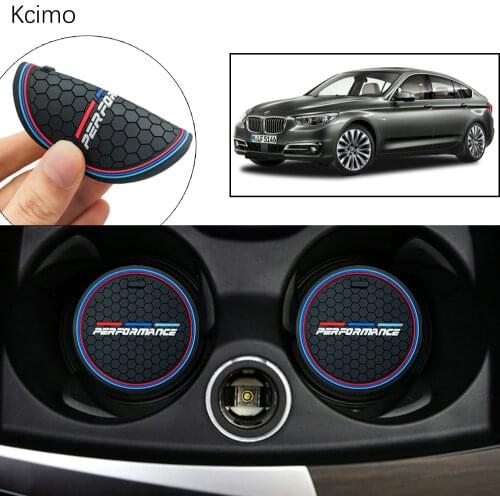 2Pcs Anti-Slip Cup Mat For BMW F10 F30 F15 E60 E83 F01 G11 F25 G01 E91 G02 F15 G05 E70 F16 G06 M Car Coasters Cup Holder Mats
