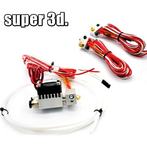 3D Printer V6 Cyclops Chimera 2 in 1 out + 2 in 2 out Print head Extruder with 2m PTFE tube long distance hot end full kit parts