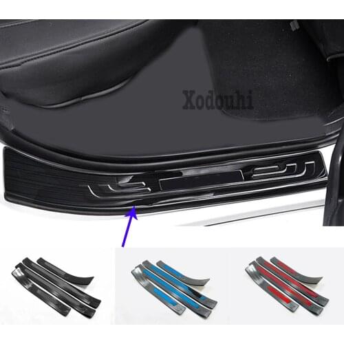 Car Stainless Steel Pedal Door Sill Scuff Plate Cover External Outside Threshold For Honda Civic 10th Sedan 2019 2020 2021