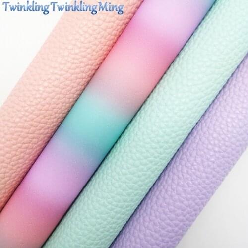 Mixed Colors Glitter Fabirc, Faux Leather Fabric, Litchi Synthetic Leather Fabric Sheets For Bow A4 8"x11"Twinkling Ming XM496