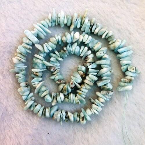 Natural Larimar gem stone chip beads 5-7mm Chips nugget gem stone jewelry loose beads for jewelry making 1string 15"